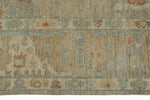 9x12 Light Gray and Light Brown Turkish Oushak Rug