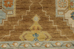 9x12 Camel and Ivory Turkish Oushak Rug