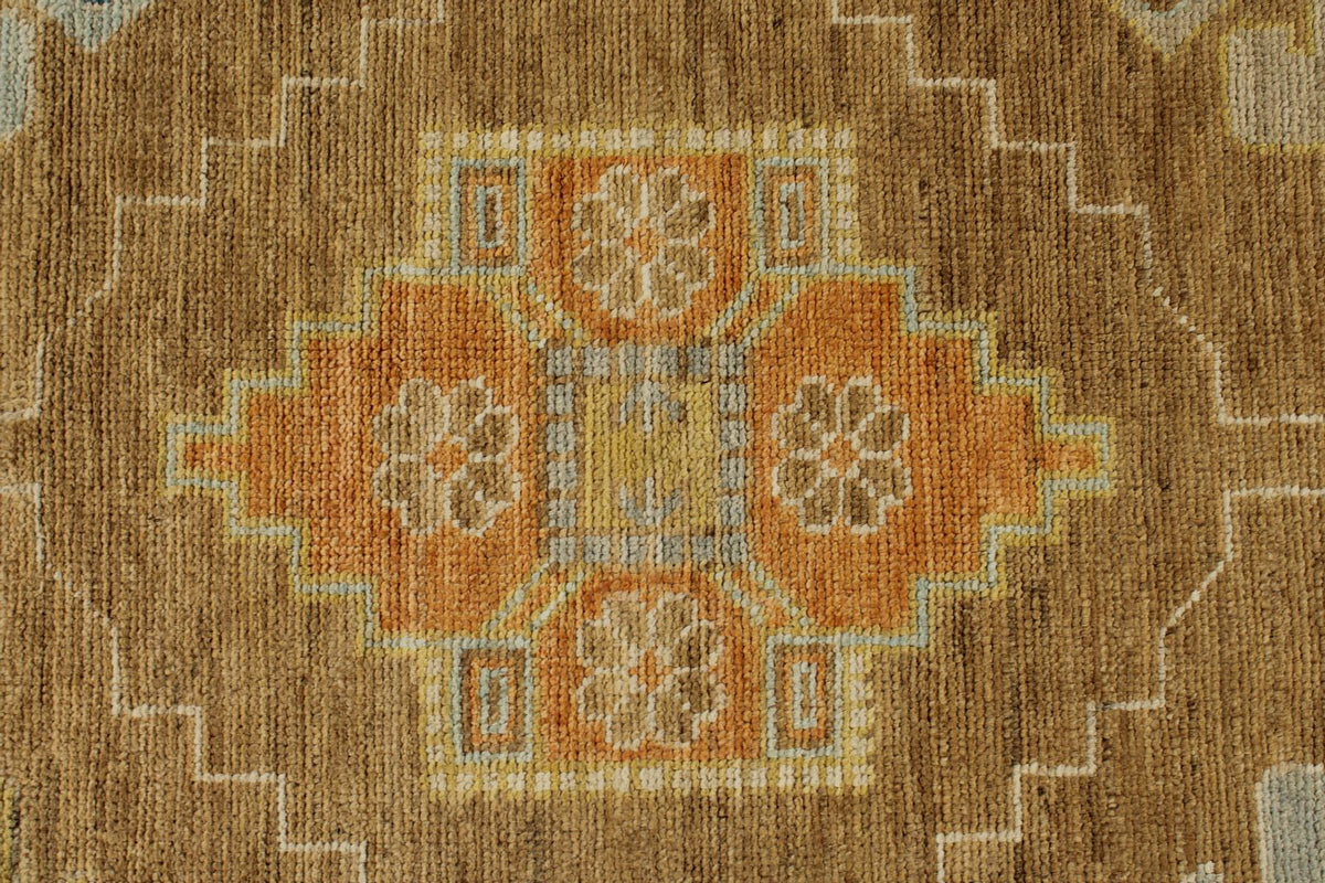 9x12 Camel and Ivory Turkish Oushak Rug