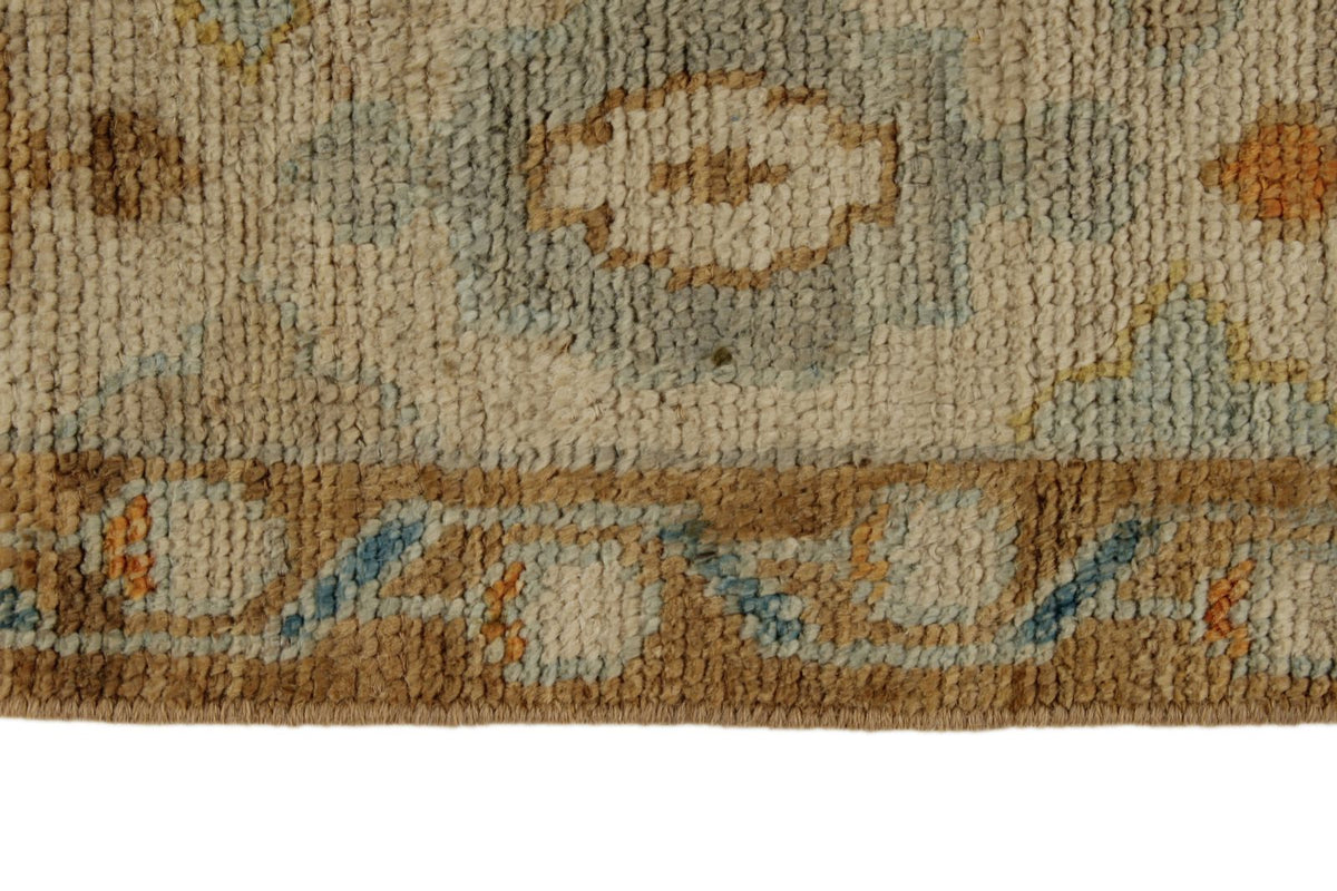 9x12 Camel and Ivory Turkish Oushak Rug