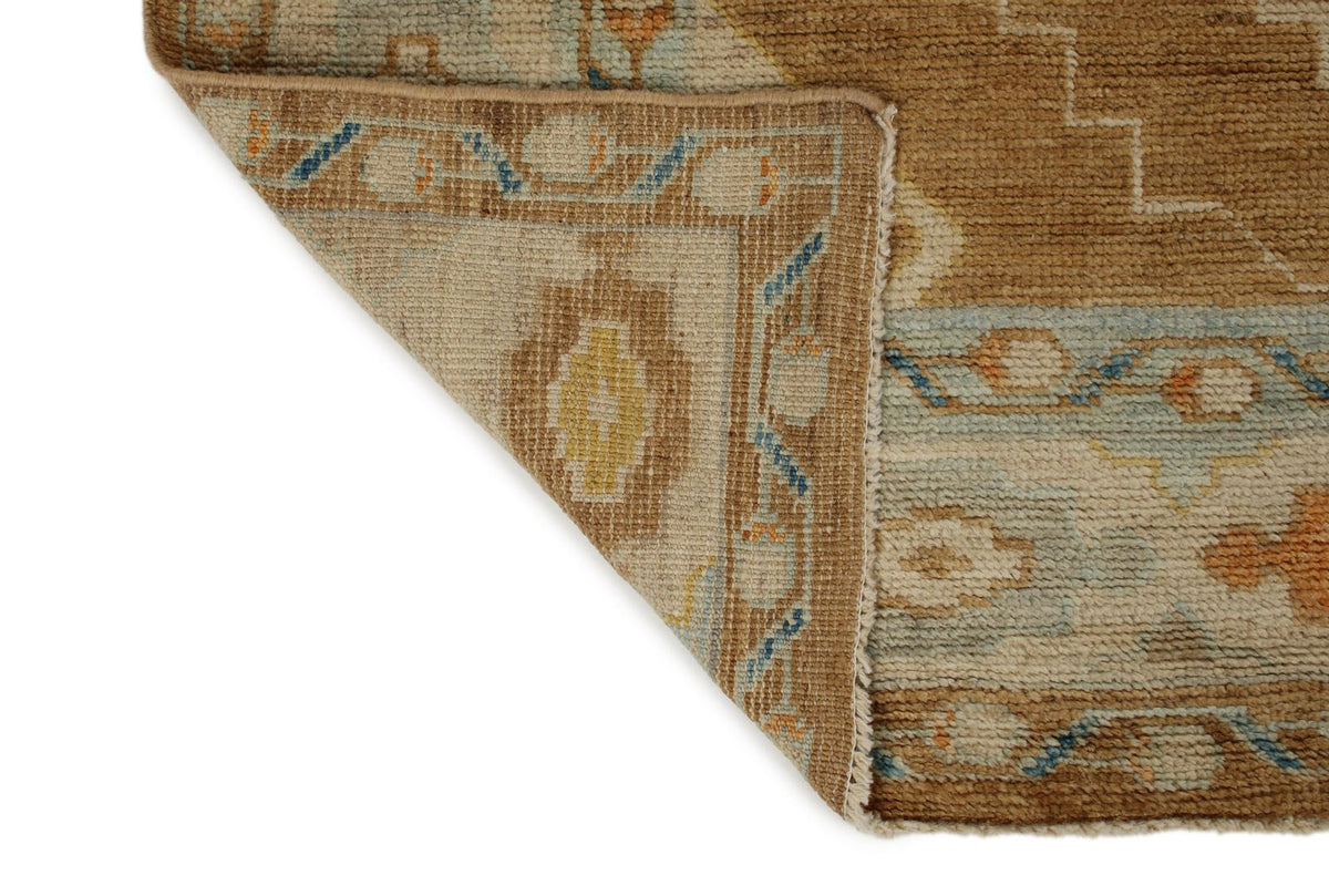 9x12 Camel and Ivory Turkish Oushak Rug