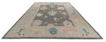 10x14 Gray and Beige Turkish Oushak Rug