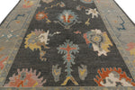 10x14 Gray and Beige Turkish Oushak Rug
