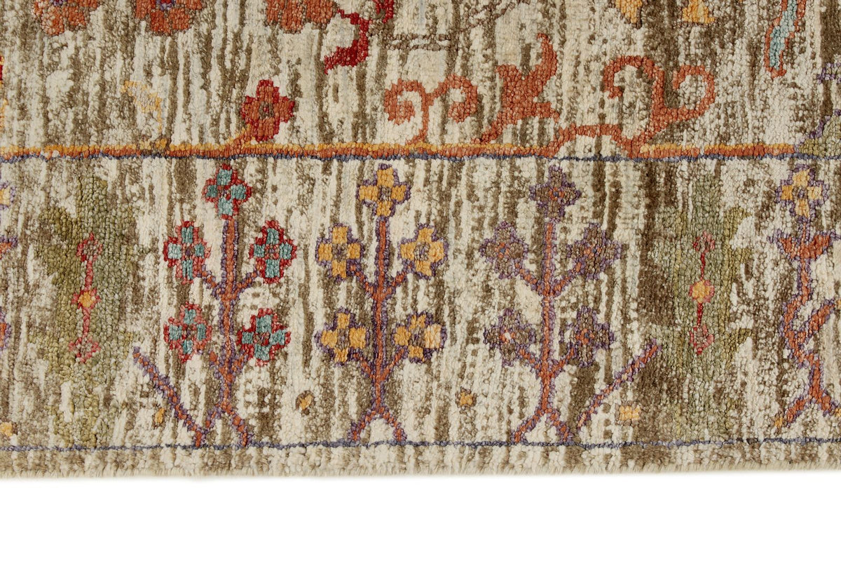 3x26 Ivory and Multicolor Modern Contemporary Runner