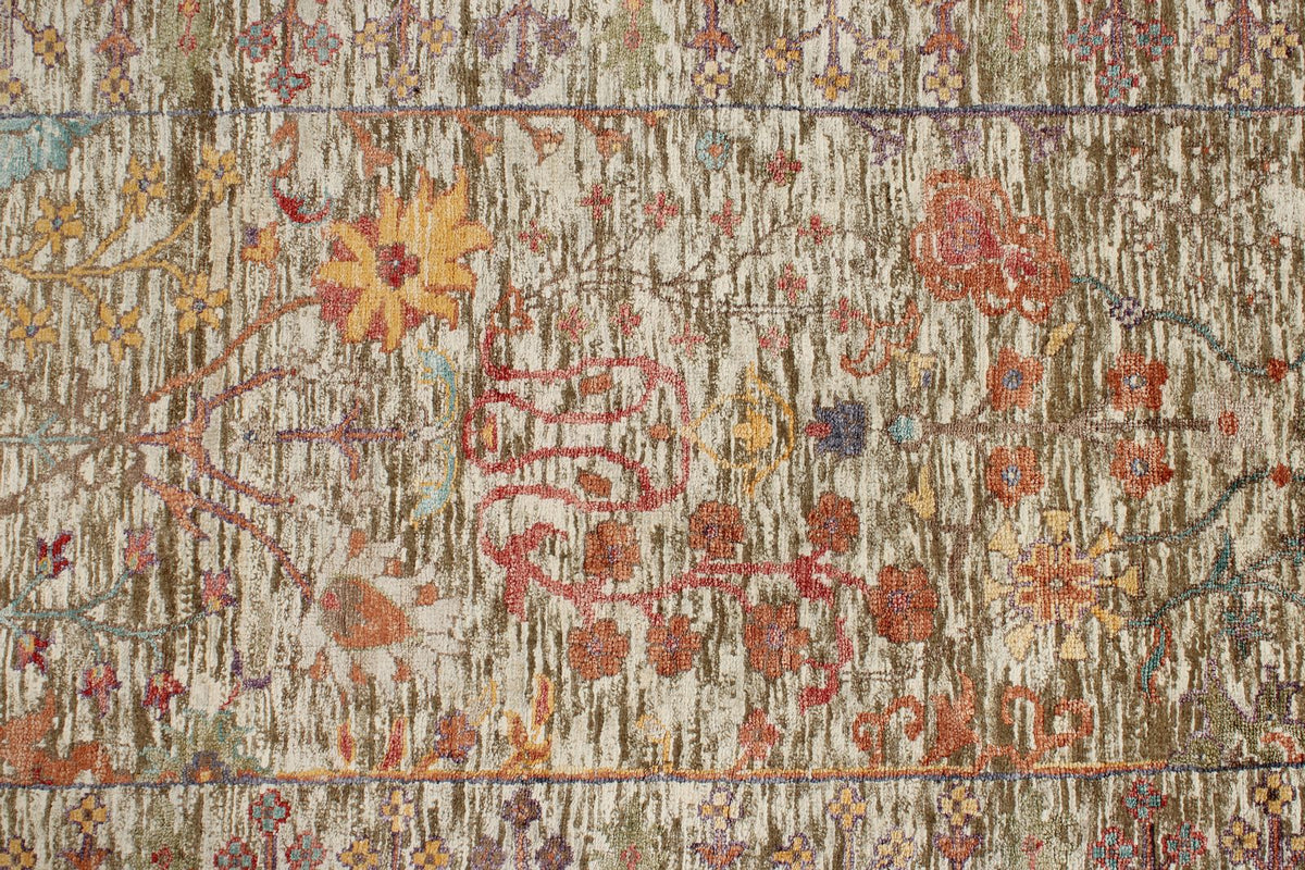 3x26 Ivory and Multicolor Modern Contemporary Runner