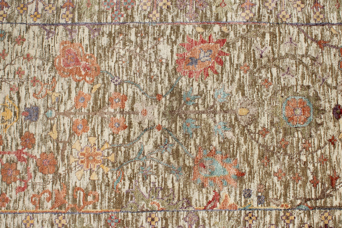 3x26 Ivory and Multicolor Modern Contemporary Runner