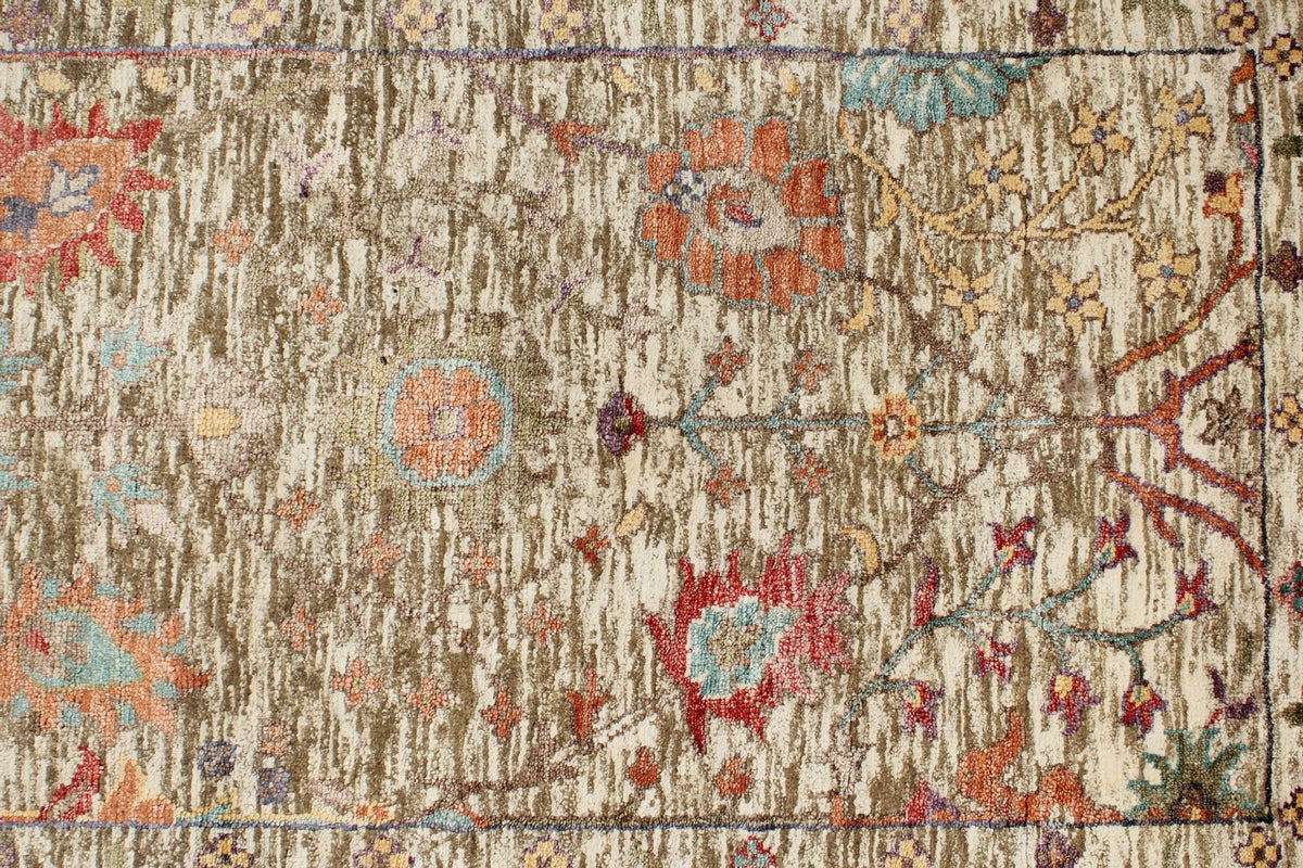 3x26 Ivory and Multicolor Modern Contemporary Runner