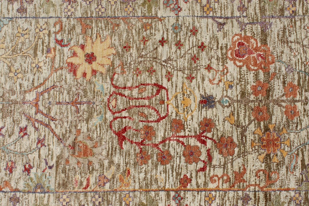 3x26 Ivory and Multicolor Modern Contemporary Runner