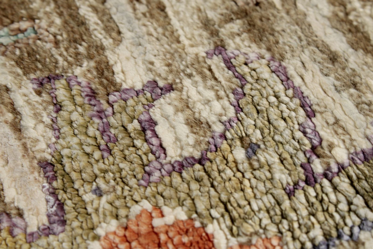 3x26 Ivory and Multicolor Modern Contemporary Runner
