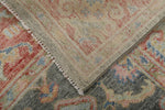 8x10 Gray and Red Turkish Oushak Rug