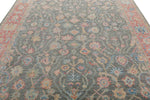 8x10 Gray and Red Turkish Oushak Rug