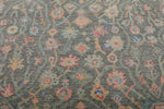 8x10 Gray and Red Turkish Oushak Rug