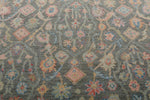 8x10 Gray and Red Turkish Oushak Rug