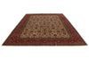 9x12 Beige and Red Turkish Oushak Rug