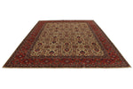 9x12 Beige and Red Turkish Oushak Rug