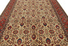 9x12 Beige and Red Turkish Oushak Rug
