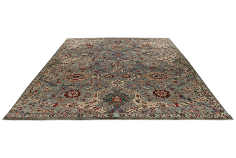 9x12 Gray and Multicolor Anatolian Traditional Rug