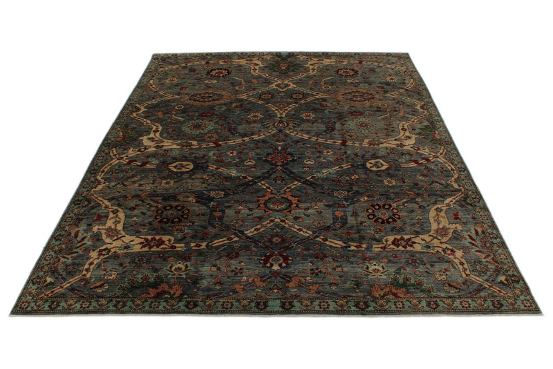 9x12 Gray and Multicolor Anatolian Traditional Rug