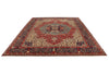 9x12 Red and Black Turkish Oushak Rug