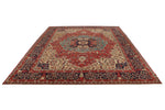 9x12 Red and Black Turkish Oushak Rug