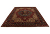 9x12 Red and Black Turkish Oushak Rug