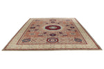 9x12 Ivory and Beige Turkish Oushak Rug