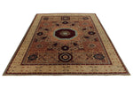 9x12 Ivory and Beige Turkish Oushak Rug