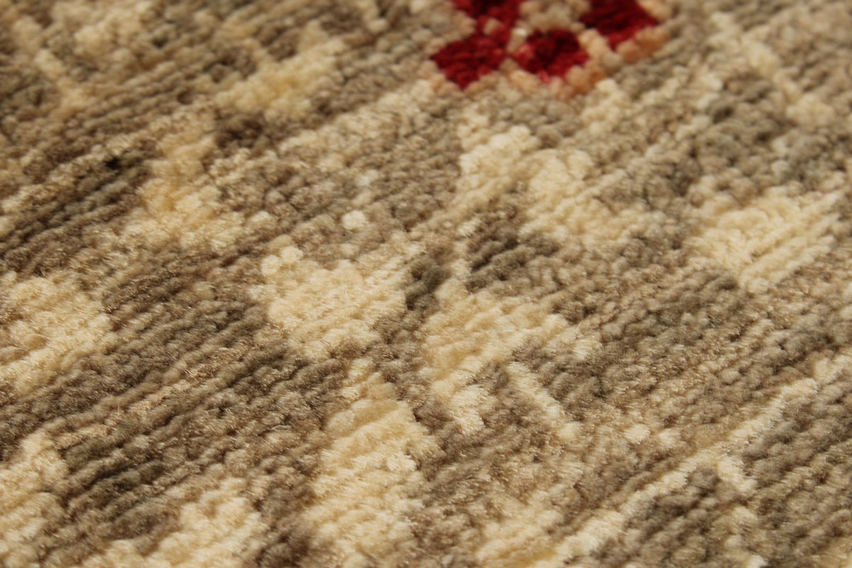9x12 Ivory and Beige Turkish Oushak Rug