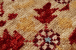 9x12 Ivory and Multicolor Turkish Tribal Rug