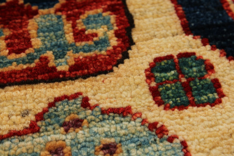 9x12 Navy and Multicolor Anatolian Tribal Rug
