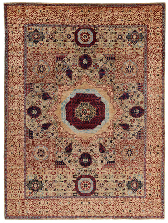 9x12 Light Brown and Beige Anatolian Traditional Rug