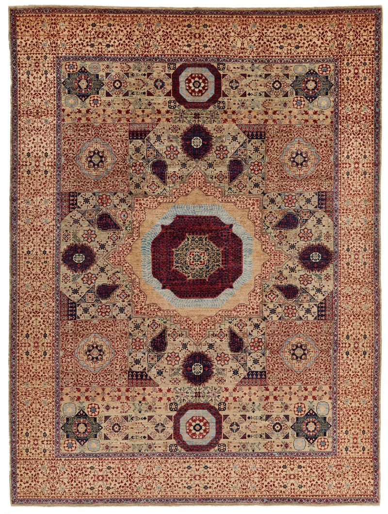 9x12 Light Brown and Beige Anatolian Traditional Rug