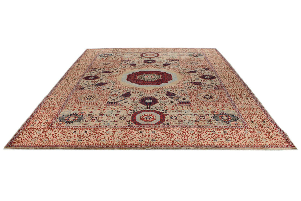 9x12 Light Brown and Beige Anatolian Traditional Rug