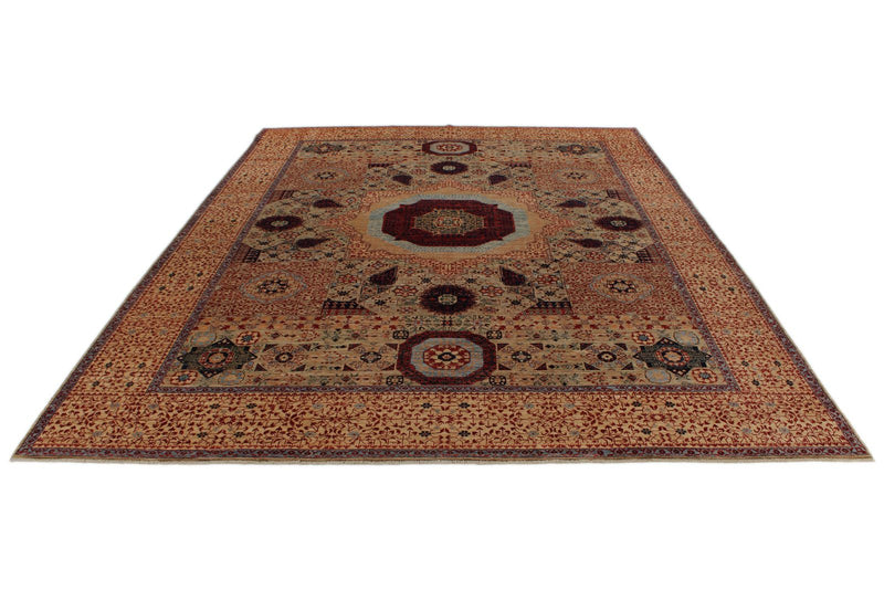 9x12 Light Brown and Beige Anatolian Traditional Rug