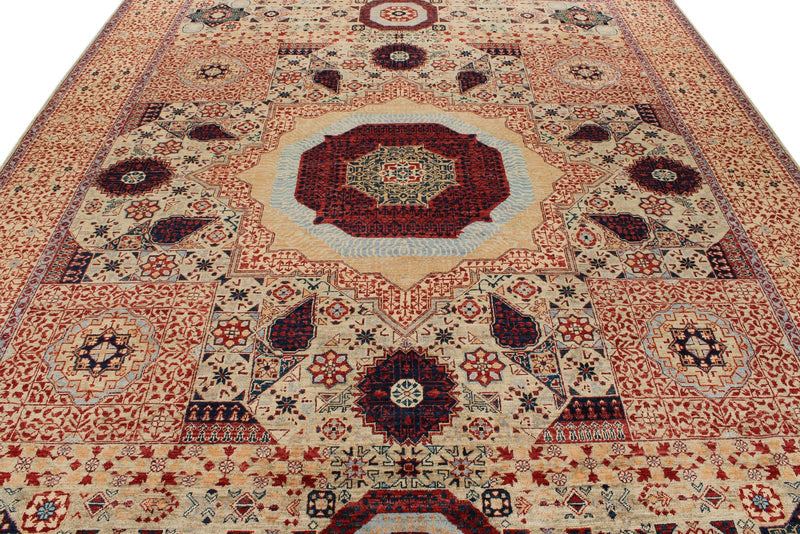 9x12 Light Brown and Beige Anatolian Traditional Rug