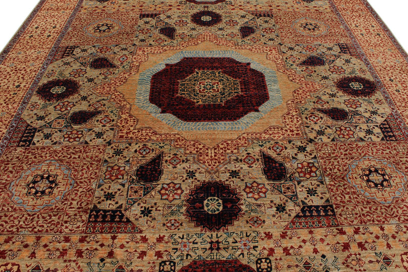9x12 Light Brown and Beige Anatolian Traditional Rug