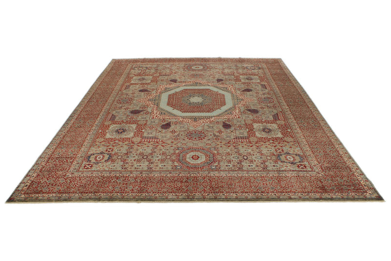 9x12 Brown and Brown Turkish Tribal Rug