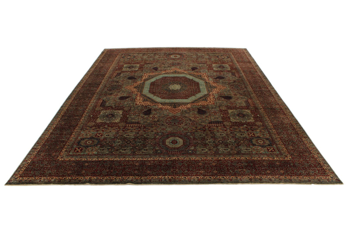 9x12 Brown and Brown Turkish Tribal Rug