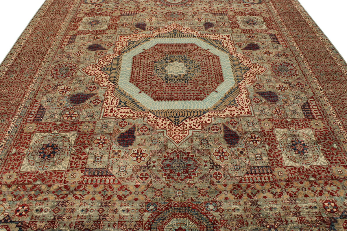 9x12 Brown and Brown Turkish Tribal Rug