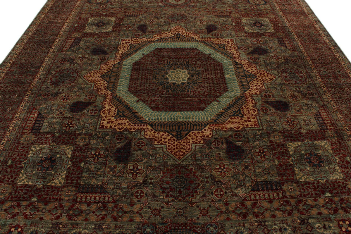 9x12 Brown and Brown Turkish Tribal Rug