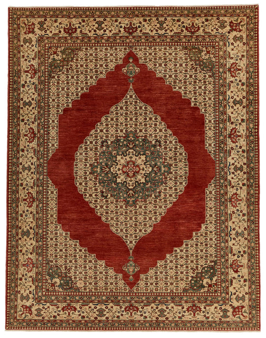 9x12 Red and Beige Persian Traditional Rug