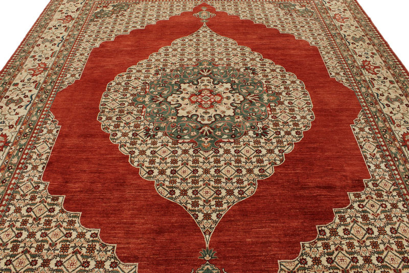 9x12 Red and Beige Persian Traditional Rug