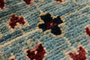 9x12 Light Blue and Multicolor Turkish Tribal Rug