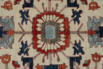 9x12 Ivory and Multicolor Anatolian Traditional Rug