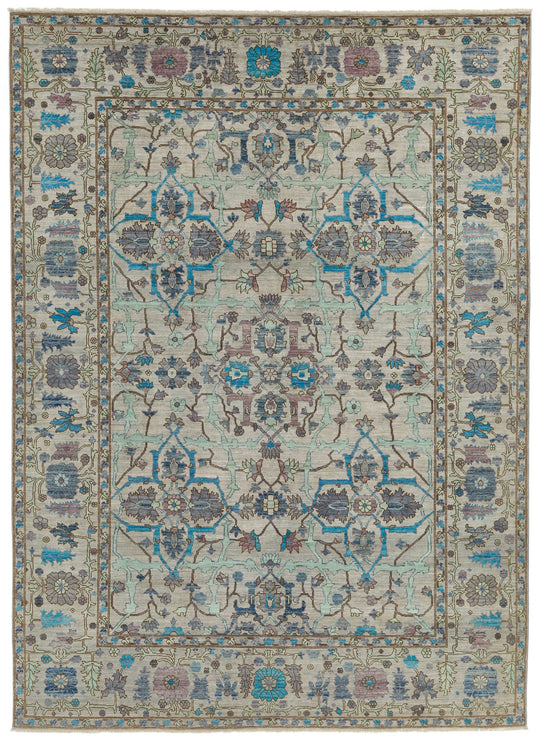 9x12 Gray and Multicolor Anatolian Traditional Rug