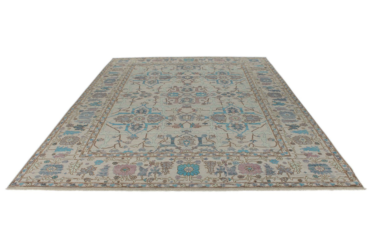 9x12 Gray and Multicolor Anatolian Traditional Rug