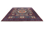 9x12 Navy and Burgundy Turkish Tribal Rug