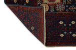 9x12 Navy and Burgundy Turkish Tribal Rug