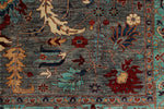 9x12 Gray and Turquoise Anatolian Tribal Rug