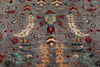 9x12 Gray and Turquoise Anatolian Tribal Rug